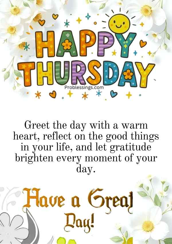 Cute Thursday Greeting, have a great day image