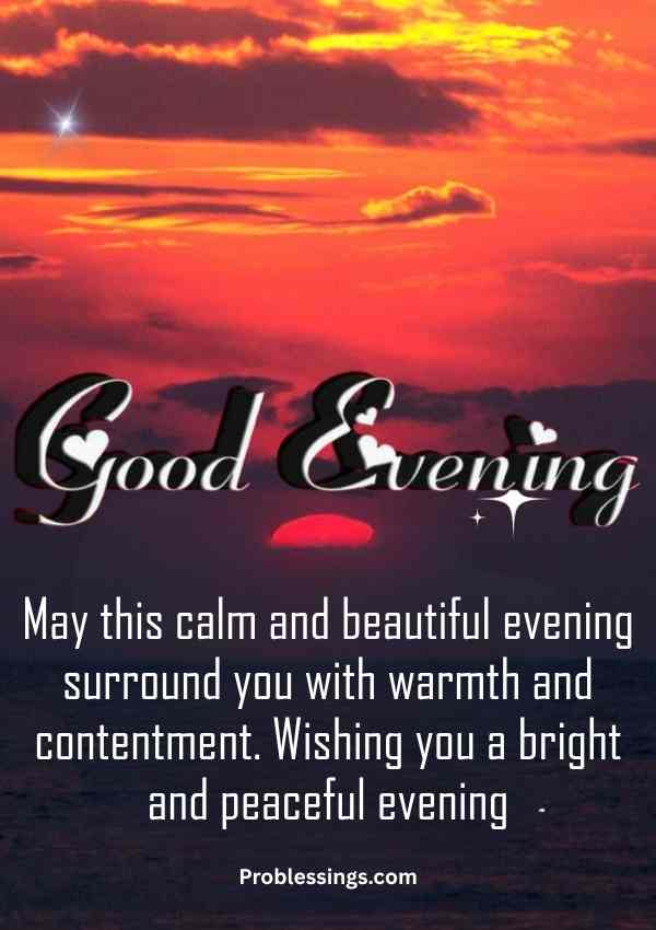 Warm Good Evening Wish image for Friends