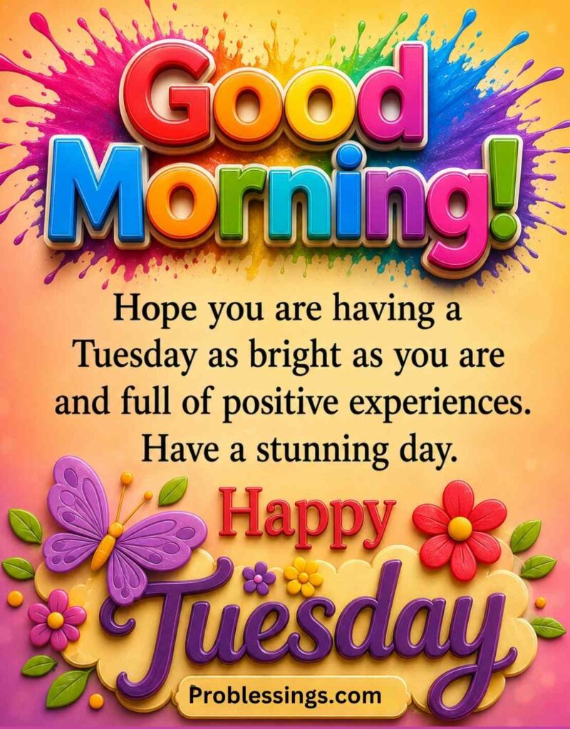 Beautiful Good Morning Tuesday blessing Image