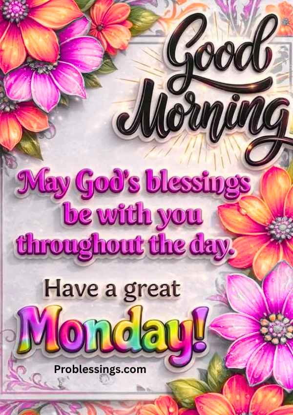 90+ Good Morning Monday Blessings, Images and Quotes