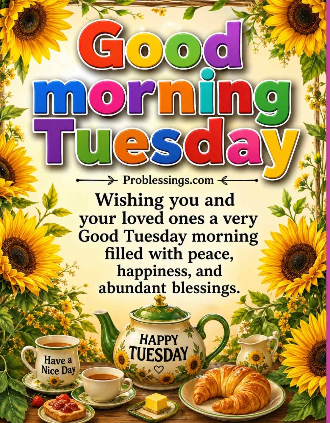 150+ Good Morning Tuesday Blessings, Greetings  & Quotes