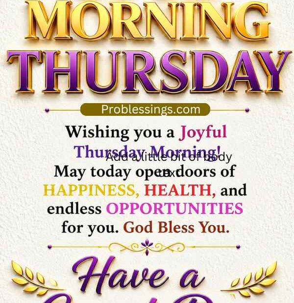 160+ Happy & Thankful Good Morning Thursday Blessings