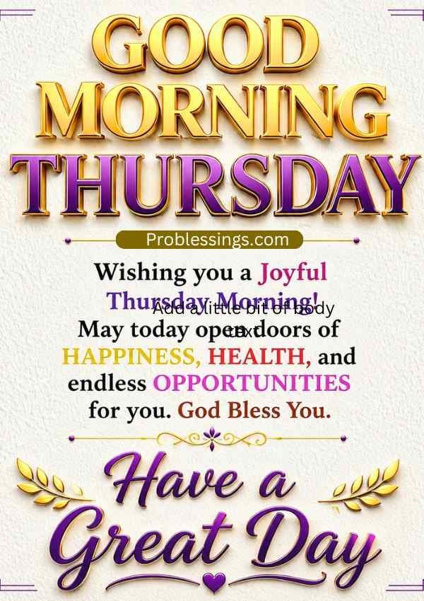 160+ Happy & Thankful Good Morning Thursday Blessings