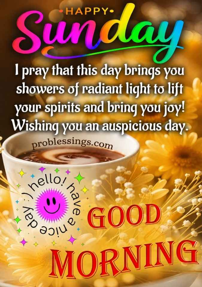 Happy blessed Sunday Morning image
