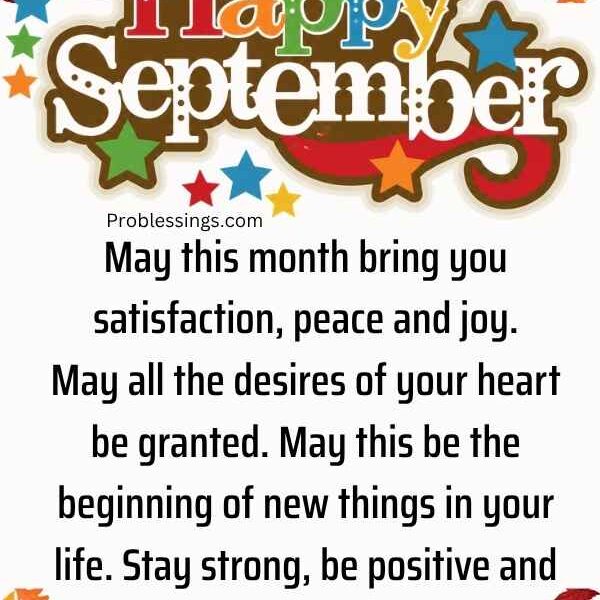 110+ Happy September Blessings, Prayers and Quotes for a New Month