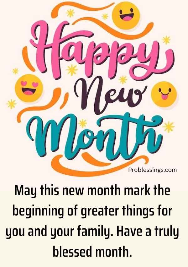 a beautiful wish for new month