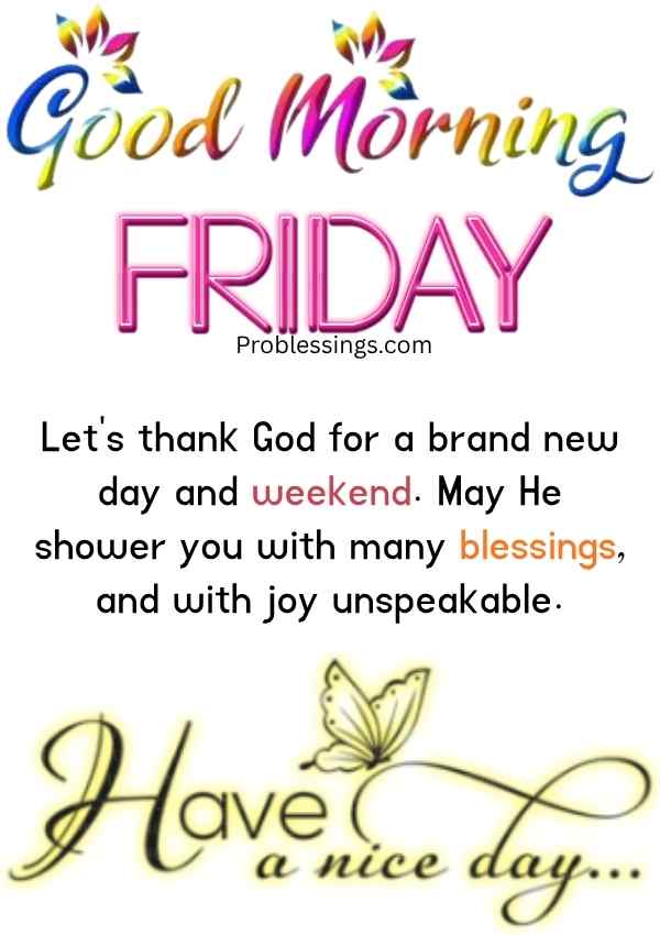 Thankful Good Morning Friday Blessings