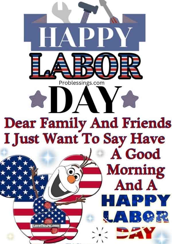 Beautiful Labor Day Blessings image for family and friends