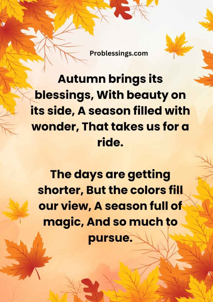 Beautiful Autumn Blessings image