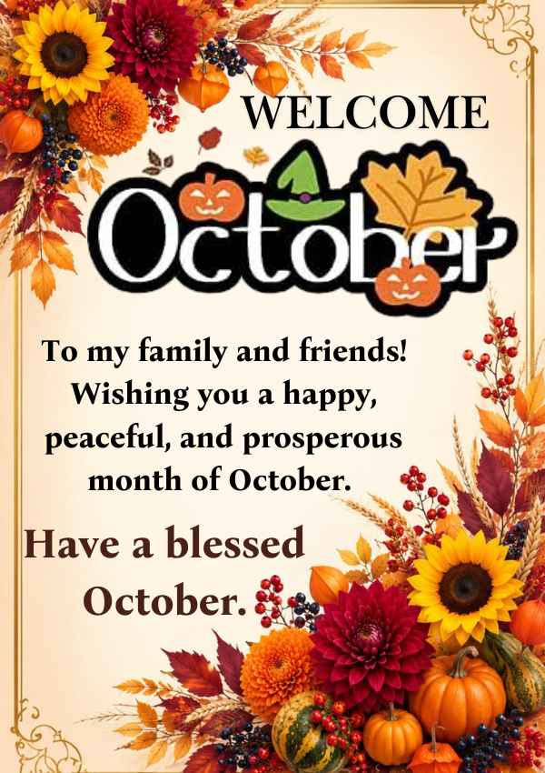 Happy October 2026 Wish card