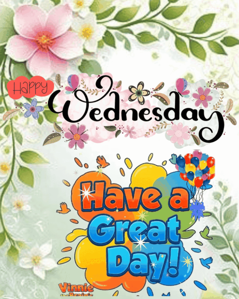 Happy Wednesday gif with flowers