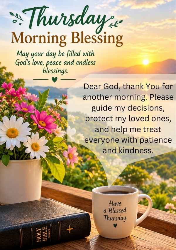 beautiful Thursday morning prayer with blessings