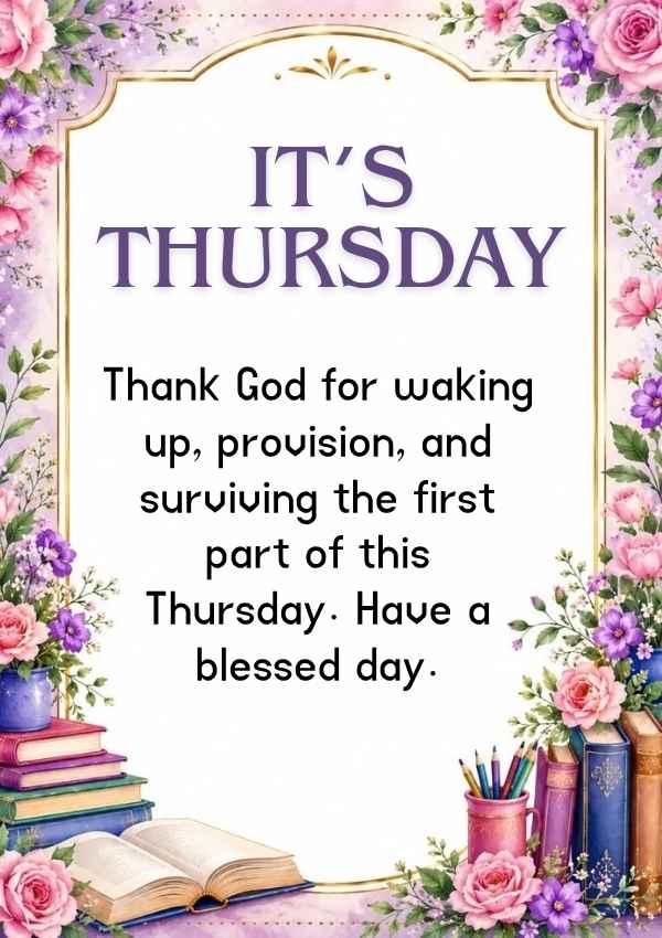 inspirational Thursday prayer for new day